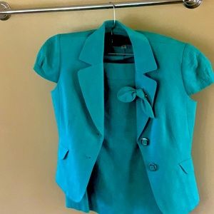 Tiffany blue suit skirt by Tahari